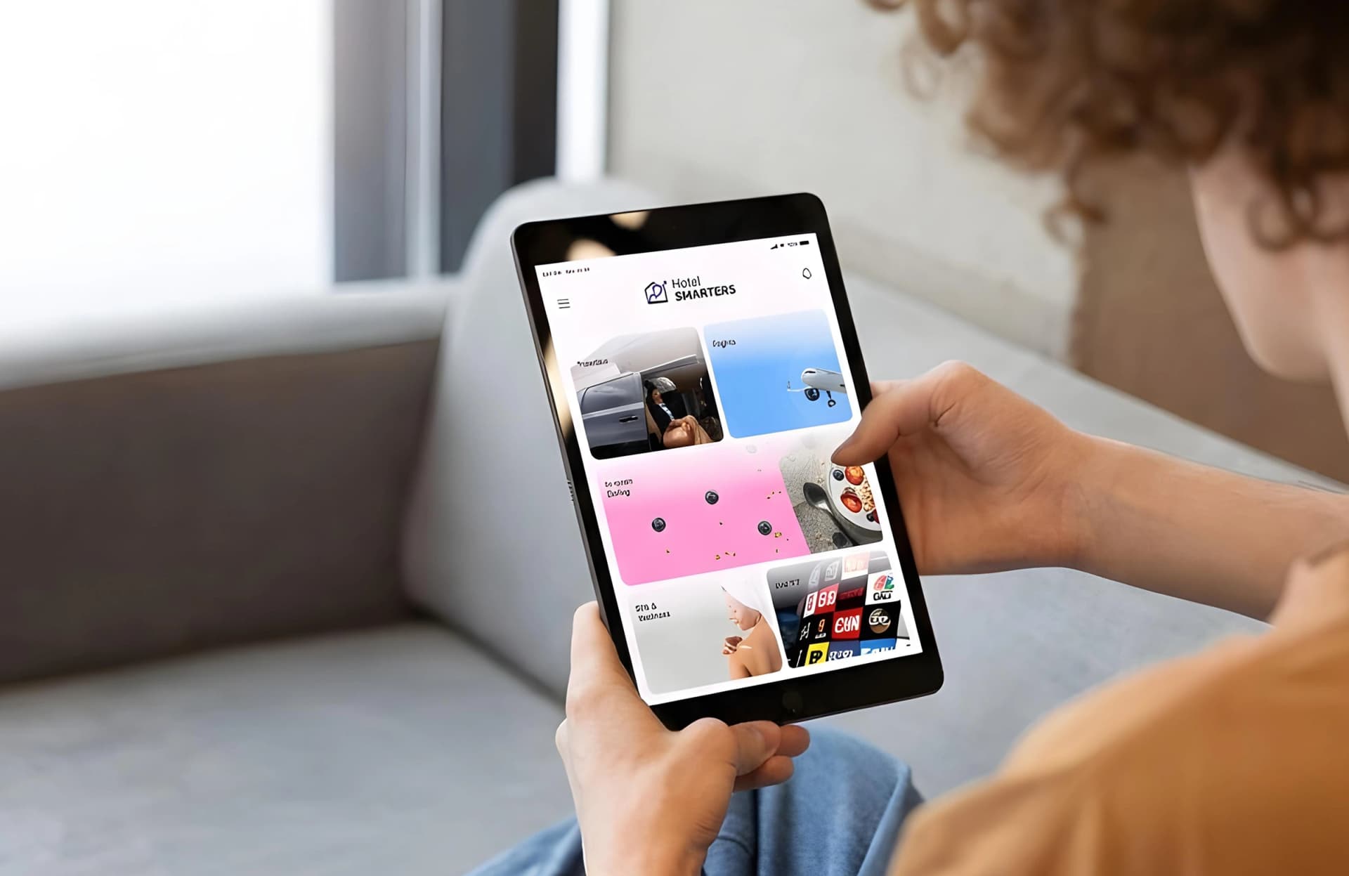 Branded tablet interface preview
