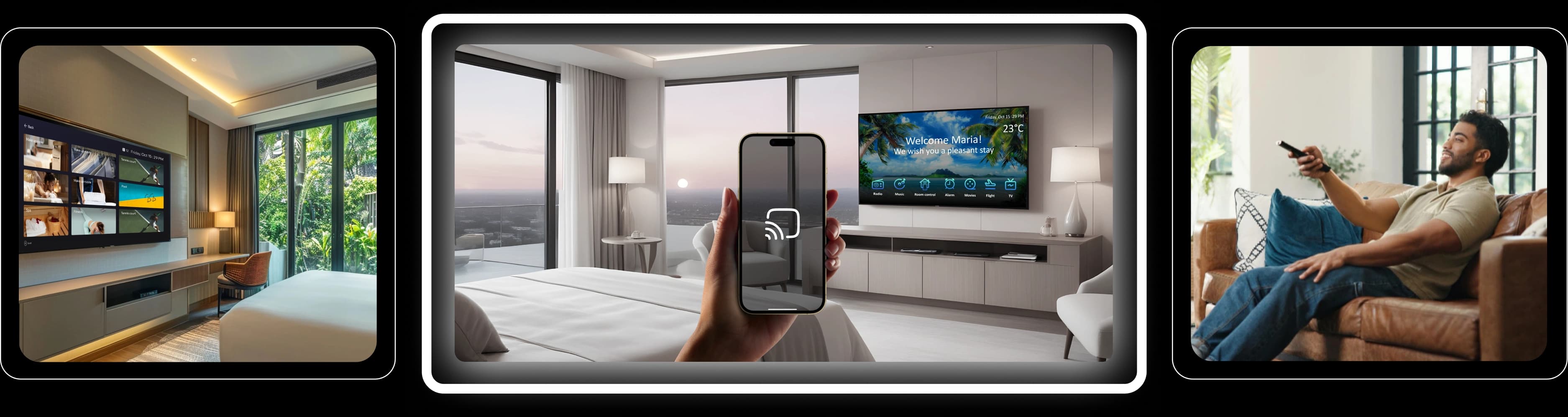 Guests casting from their phones to in-room TVs